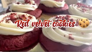 Red Velvet Cookies from Cake Mix Crumbl inspired crumblcookies [upl. by Ailahs]