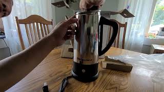 Elite Gourmet EC812 Electric 12 Cup Coffee Percolator Review great thing to have during this time [upl. by Atnomed]