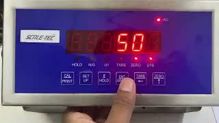 SCALETEC Digital Indicator Calibration [upl. by Yrro]