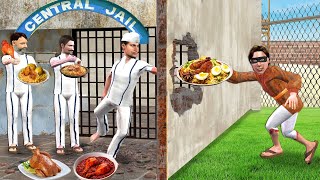 Jail Deewar Se Secret Chicken Biryani Chicken Roast Street Food Hindi Kahaniya Hindi Moral Stories [upl. by Adnael]