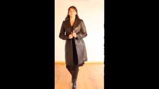 Womens 34 Length Brown Leather Coat  Lana [upl. by Eidna]