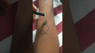 how to make tattoo with pen  trishul tattoo [upl. by Nayk702]