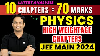 JEE Main 2024 PHYSICS  High Weightage Chapters  10 Chapters  70 Marks  NKC Sir [upl. by Xirtaeb66]