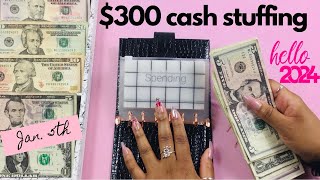 FIRST LOW CASH ENVELOPE STUFFING JANUARY 2024  January Paycheck Cash Stuffing  Cash Stuffing 2024 [upl. by Nemrac]