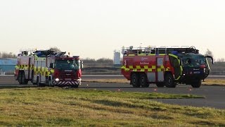 Panthers Airport Fire Brigade Responding  London Stansted Airport [upl. by Alauqahs]