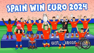 SPAIN WIN EURO 2024🏆 21 vs England Goals Highlights [upl. by Eilrahc798]