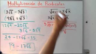 Multiplicacion de radicales  ejercicio 2 [upl. by Senior]