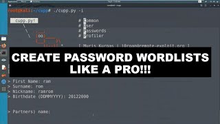 Create password wordlists like a pro [upl. by Ayoted]