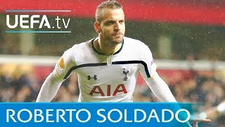 Soldado goal for Tottenham v Anji in UEFA Europa League [upl. by Gusba866]