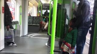 New Tramlink Variobahn Tram on passenger test run from East Croydon to East Croydon via Loop [upl. by Ewan]