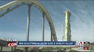 NEW WORLD RECORD Schlitterbahns Verruckt is Tallest Water Slide [upl. by Laamak]