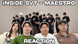 INSIDE SEVENTEEN ‘MAESTRO’ 안무 연습 비하인드 quotMAESTROquot Dance Practice Sketch REACTION [upl. by Aynas]