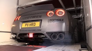 Liberty Walk Nissan GTR R35 w Milltek Exhaust  Start Unloading amp Sounds [upl. by Hindu]