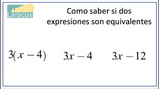 Como saber si dos expresiones son equivalentes [upl. by Shamma]