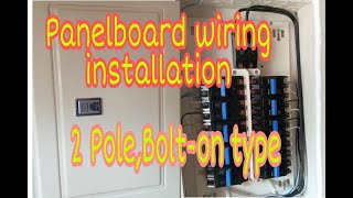 Bolton type Panelboard wiring installation 2 pole [upl. by Enilarac658]