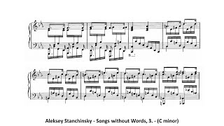 Aleksey Stanchinsky  Songs without Words 3  C minor [upl. by Irotal422]