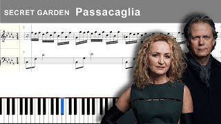 Passacaglia  SecretGarden Piano tutorial with sheet music [upl. by Zarah]