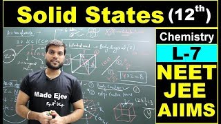 L7 Solid States  Density of Unit Cell  Void Position in FCC unit cell  NEET JEE AIIMS [upl. by Dragde]