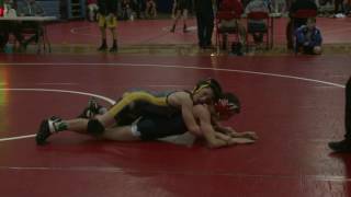 99lbs Mike LaFreniere Taconic vs Alex Motta Mechanicville Stillwater 1 14 17 [upl. by Annaed]