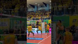 Last point at 2023 💛💚 volleyball plusliga [upl. by Gerianna34]