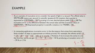 truncation error  roundoff and truncation  Numerical methods [upl. by Civ719]