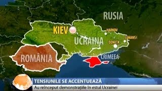 Ucraina Manifestanţii prorusi din Donetsk proclamă o republică suverană şi cer alipirea la Rusia [upl. by Armando]