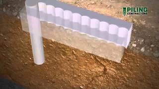 Secant Pile Wall Construction Methodology [upl. by Aselehc]