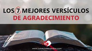 ☀️ Los 7 Mejores Versículos de Agradecimiento 🔴 Pasajes Bíblicos de Gratitud Narrados Reina Valera [upl. by Latsyrhc]