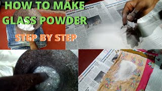 How To Make Glass Powder for Manja at Home  Home Made Glass Powder [upl. by Murry]