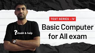 COMPUTER Test series  IV for all competitive exam CET SSC RPSC RAILWAY [upl. by Adnuahsor]