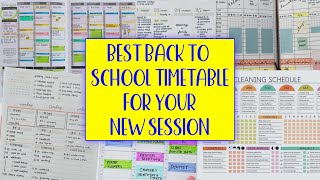 BEST Back To School TIMETABLE For Your NEW SESSION [upl. by Seel]