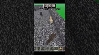 JAGUAR VS LOWLAND TAPIR  MINECRAFT minecraft shorts [upl. by Colette153]