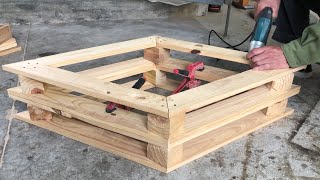 Easy Pallet Furniture Projects for Beginners  How to Make a DIY Pallet Sofa for Small Garden [upl. by Enileqcaj]