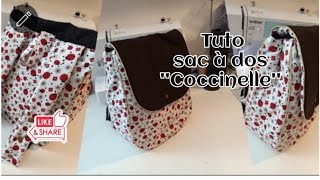 Tuto Sac à dos 🐞🐞 tuto sans paroles tuto couture facile [upl. by Selym]