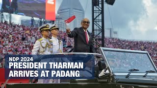 NDP 2024 President Tharman arrives at the Padang [upl. by Ocramed45]