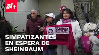 Simpatizantes se reúnen afuera de la casa de Claudia Sheinbaum  Despierta [upl. by Theadora855]