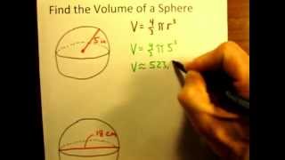 Calculate the Volume of a Sphere [upl. by Dronski]