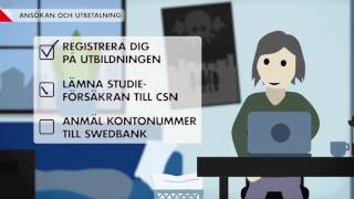 CSN – Ansökan och utbetalning studier i Sverige [upl. by Malonis]