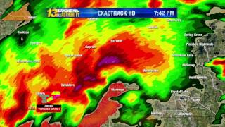 RochelleFairdale tornado coverage – WREX April 9 2015 [upl. by Armalda]