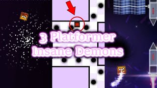 3 Platformer Insane Demons  GravLab Worlds hardest game Spacewalker [upl. by Werdna246]