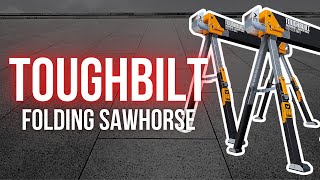 🧰 ToughBuilt C700 Folding Sawhorse REVIEW [upl. by Anatolio688]