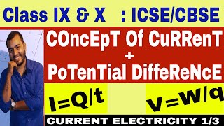 ICSECBSE Class 10th Current Electricity 01  Current and Potential Difference  English [upl. by Quintessa355]