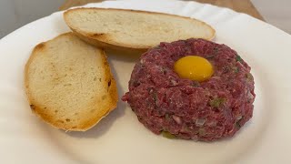 How To Make Beef Tartare At Home [upl. by Ardnuasak6]