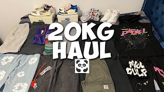 20 KG PANDABUY HAUL INSANE Sp5der Denim Tears Carhartt Jordan amp More [upl. by Ahsilat]