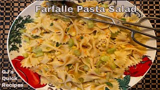 How to make Farfalle Pasta salad II Quick amp easy way to make Bowtie pasta Salad [upl. by Grantham]