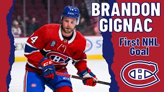 Brandon Gignac 74 Montréal Canadiens first NHL goal Feb 13 2024 [upl. by Aerdnac878]