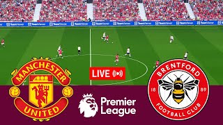 LIVE Manchester United vs Brentford Premier League 2425 Full Match  Video Game Simulation [upl. by Analos]