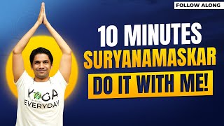 Step by Step SURYANAMASKAR for Beginners  Saurabh Bothra Yoga [upl. by Nelia972]