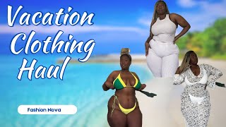 Vacation Clothing Haul  Fashion Nova Curve  Try On Haul [upl. by Hanoy]