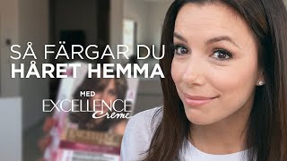 Eva Longoria färgar håret hemma med Excellence Crème  Tutorial  LOréal Paris [upl. by Ahsanat]